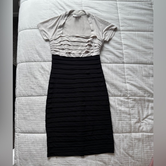 London Times black and grey corporate chic bodycon dress - Picture 2 of 7